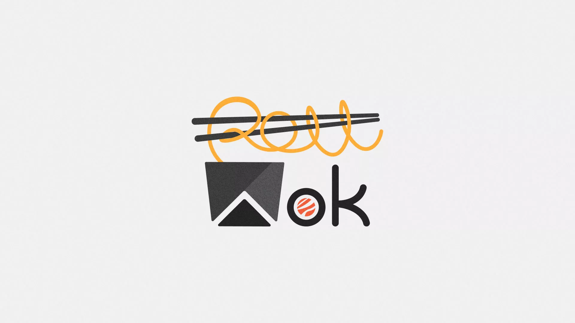 Разработка логотипа суши-бара «Roll Wok Club» в Карпинске